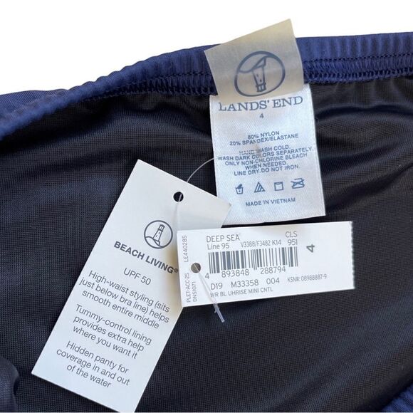 Land’s End Women's High Waisted Modest Swim Skirt Swim Bottoms • Navy • 4 • NWT - Picture 10 of 10